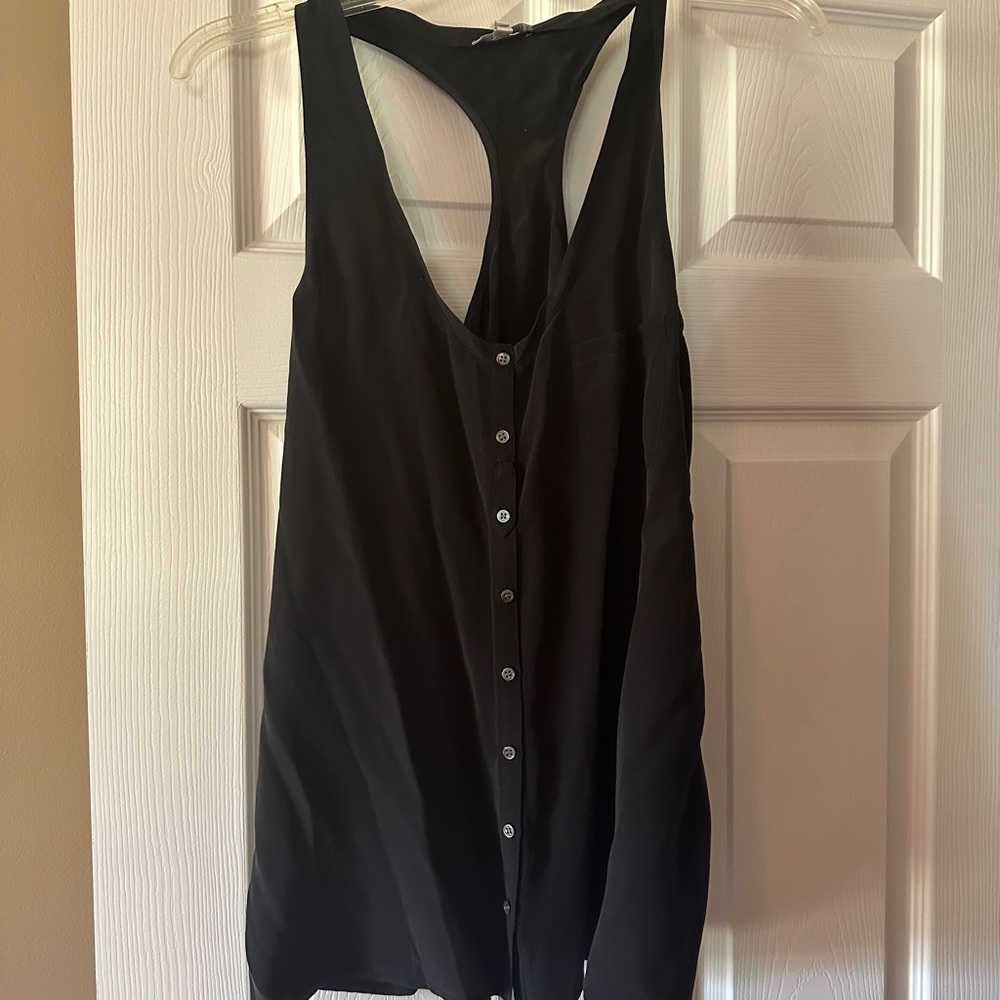 Joie Black Button-Down Tank Top